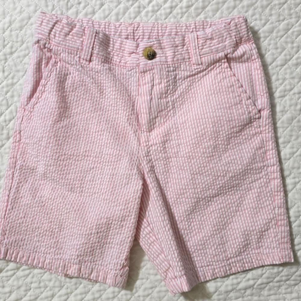 Janie and Jack Pink Searsucker Shorts